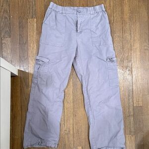 Casual Light Gray Cargo Trousers